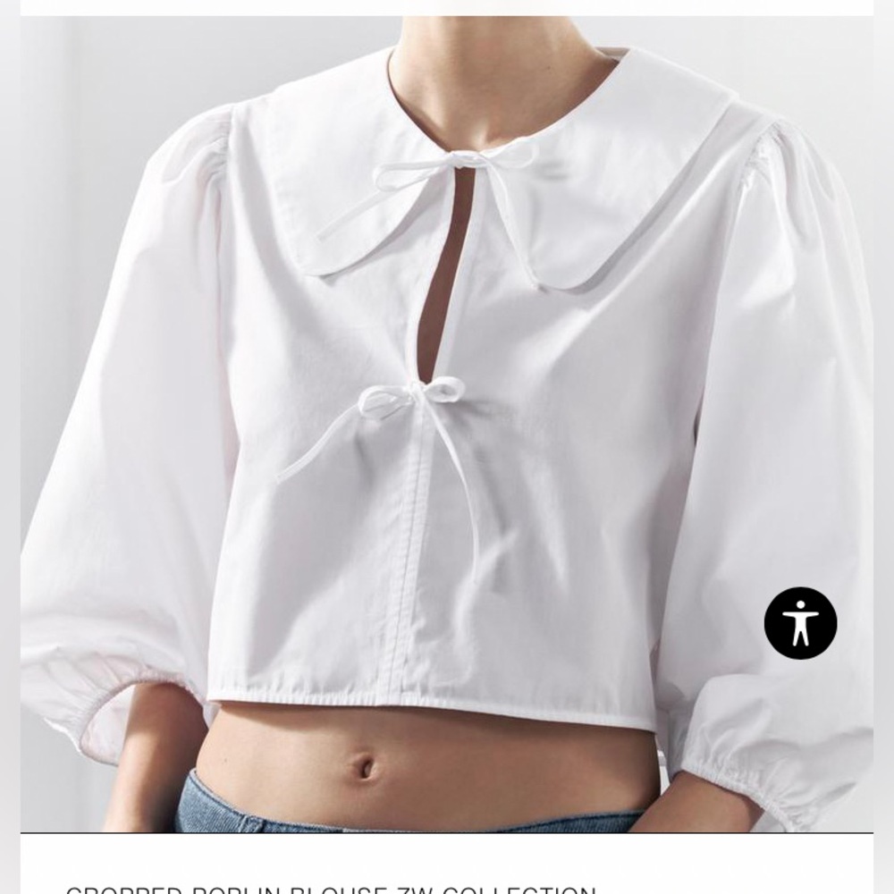 White poplin blouse